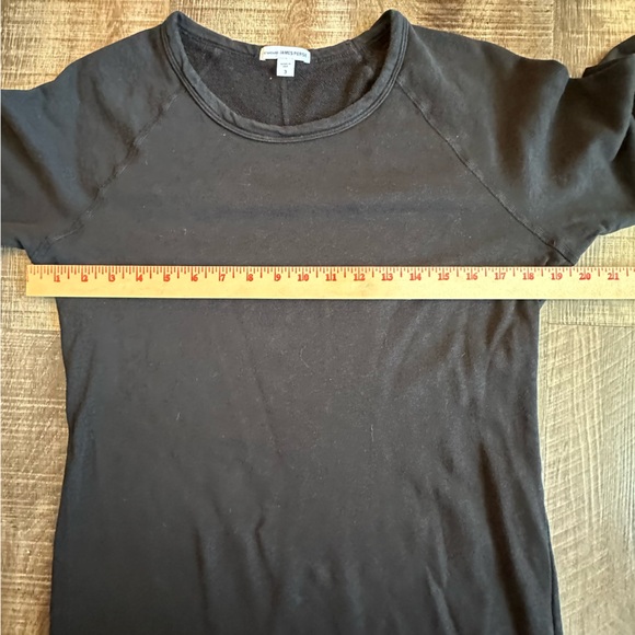 James Perse‎ Dress Women’s Large (3) Black Supima Cotton Sweatshirt Sheath Dress - Picture 6 of 10